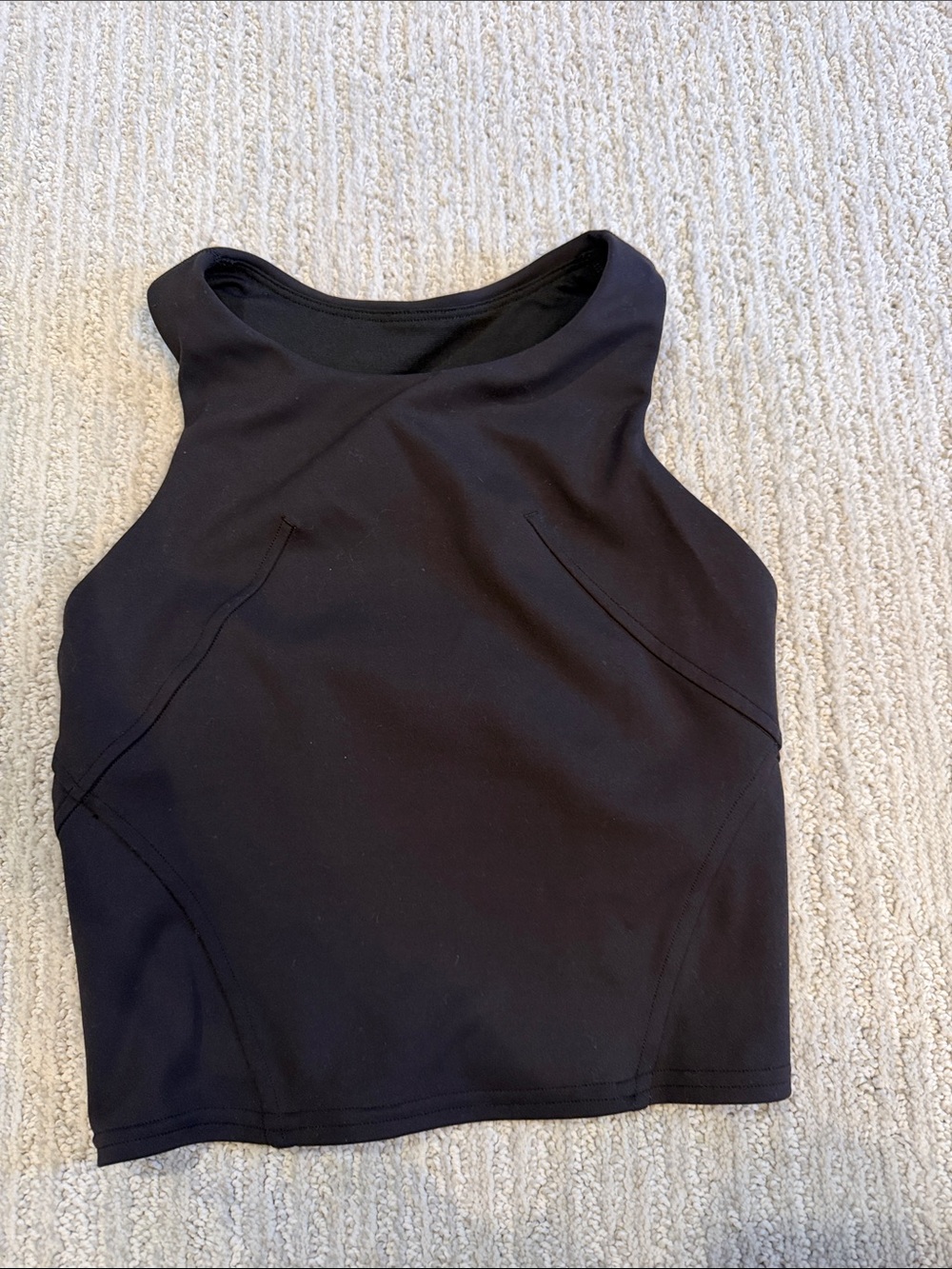 lululemon athletica Black High-Neck Cropped Tank